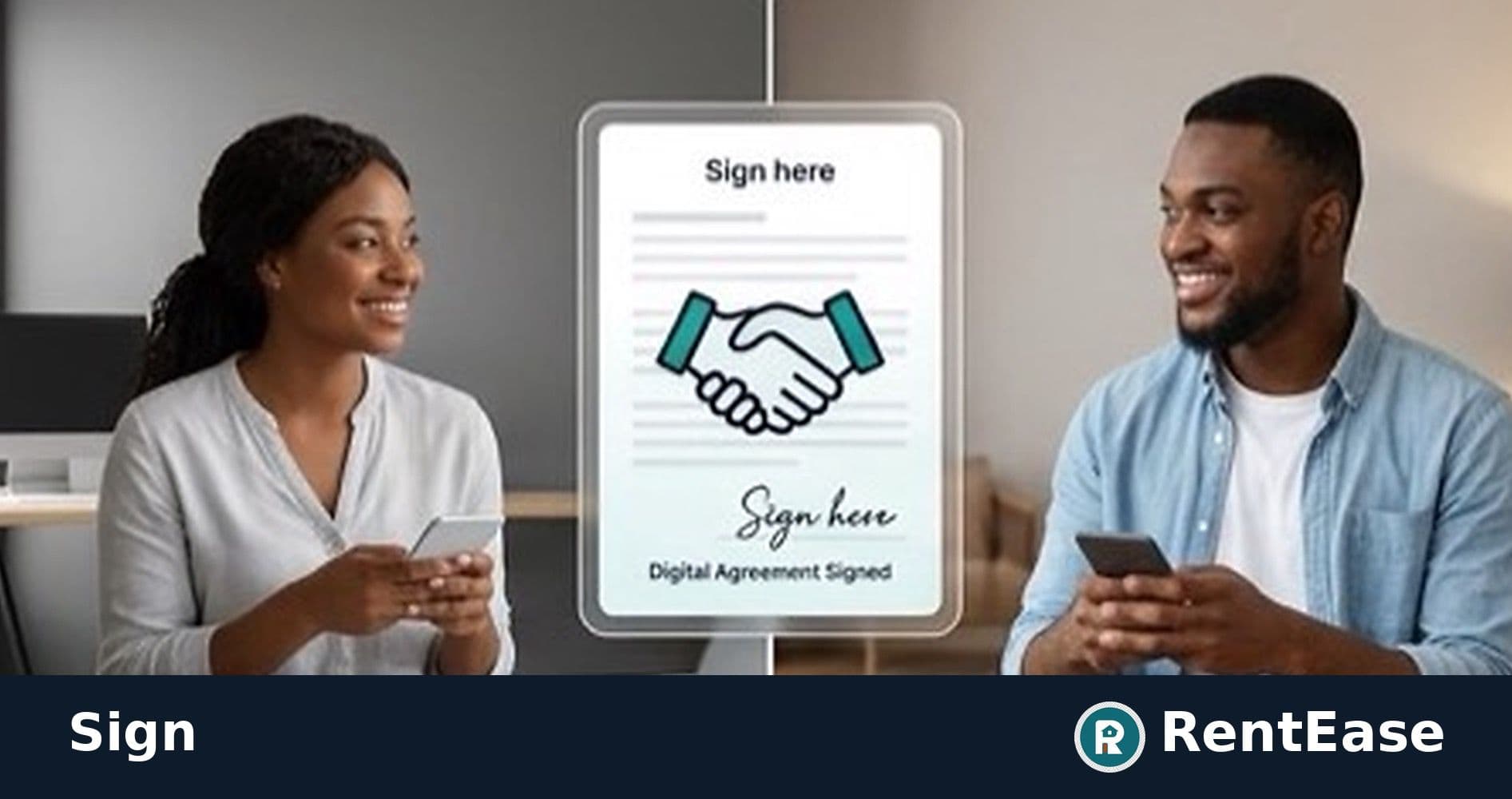Digital rental agreement signing on RentEase.